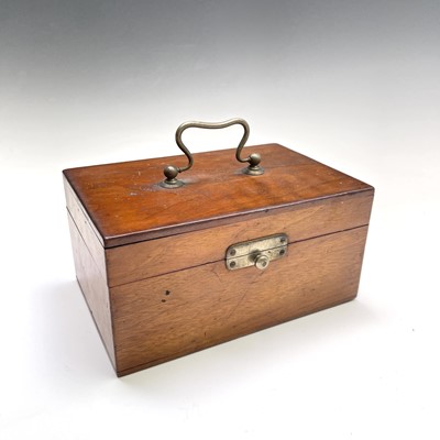 Lot 453 - A walnut cased cauterising set, probably...