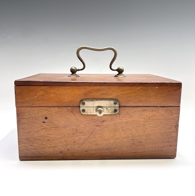 Lot 453 - A walnut cased cauterising set, probably...