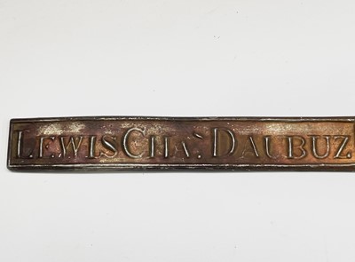 Lot 18 - A tin strap ingot reproduced from an old mould,...