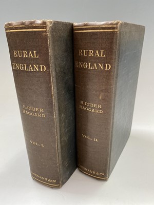 Lot 449 - H. RIDER HAGGARD. 'Rural England.' Two voumes,...