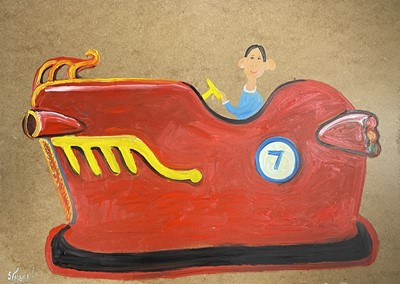 Lot 1470 - Simeon STAFFORD (b. 1956) 'Bumping Cars' (Red...