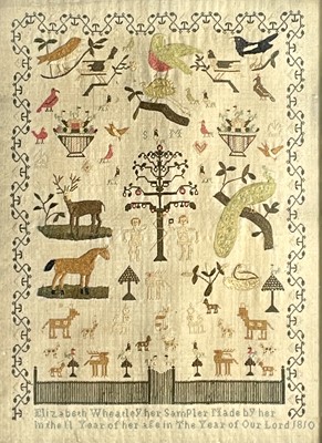 Lot 2802 - A George IV period sampler, worked by...