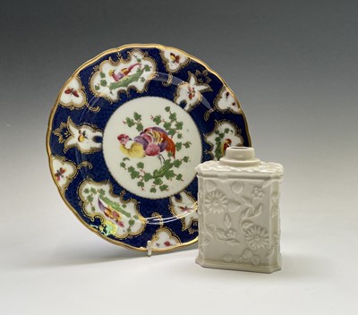 Lot 891 - A Continental white porcelain tea caddy, 19th...