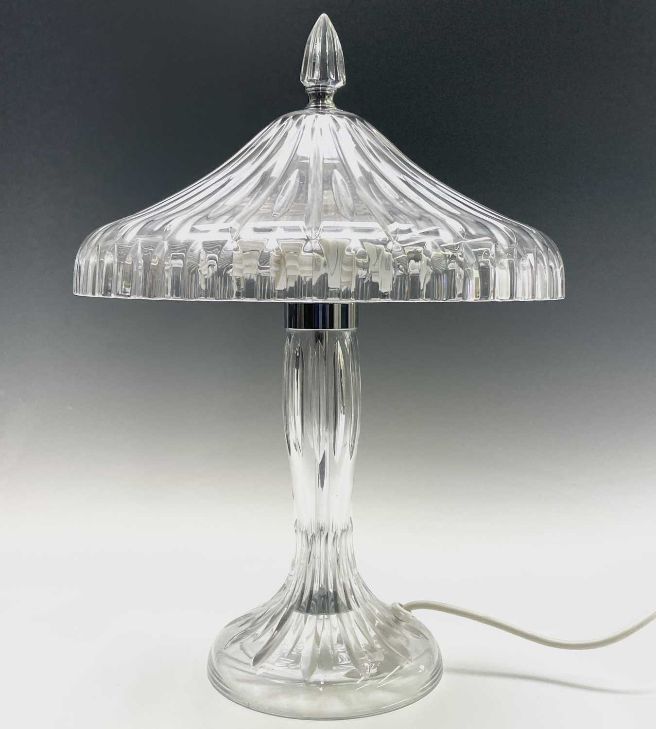 Lot 893 - A Waterford crystal table lamp, with