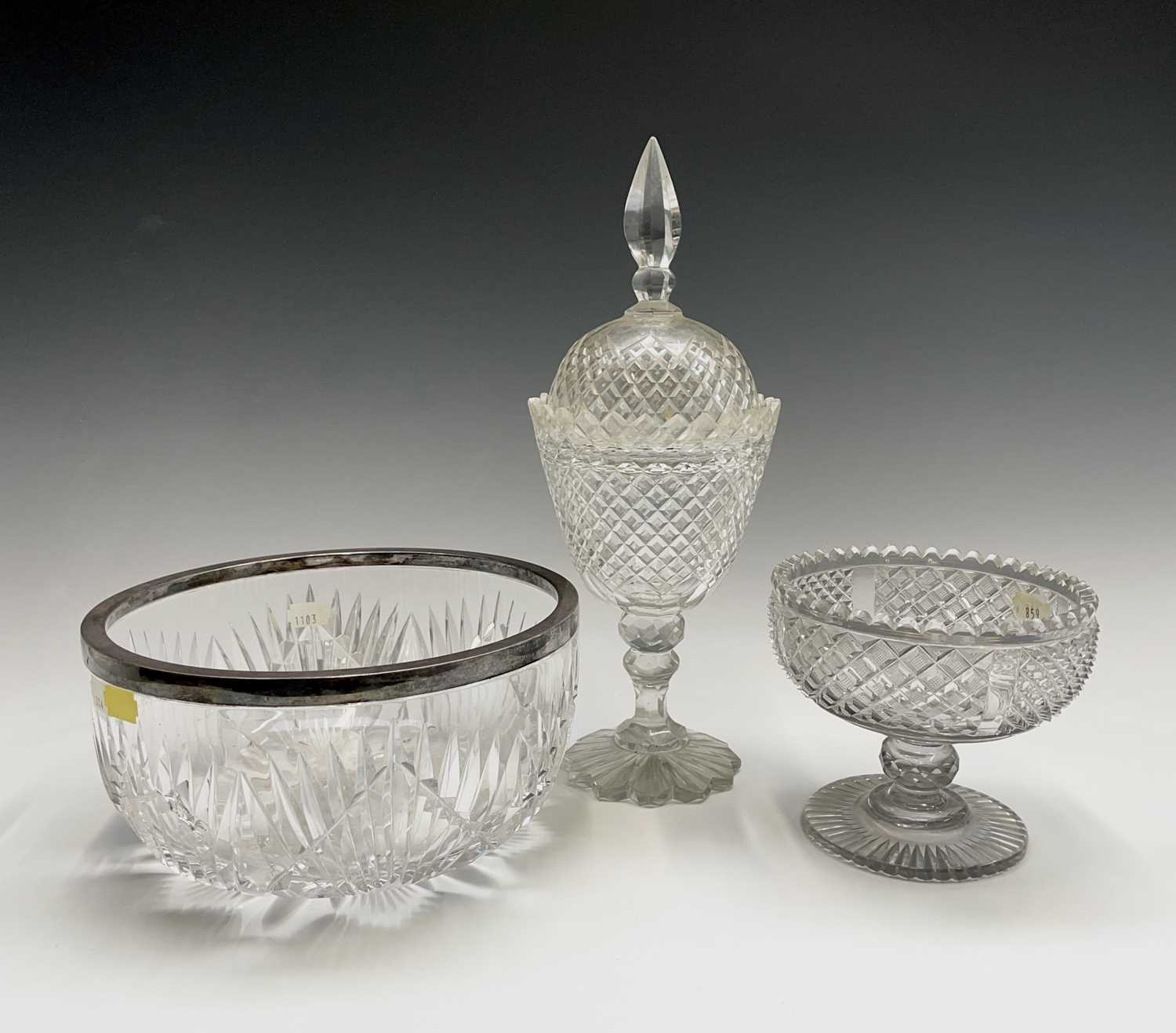 Lot 897 A Cut Glass Fruit Bowl With Continental 0065