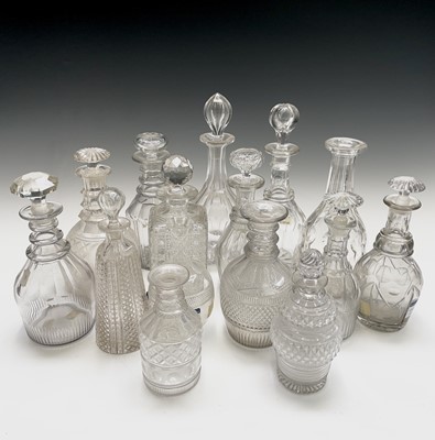 Lot 899 - Fifteen 19th century and later decanters and...