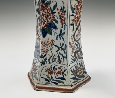 Lot 904 - A pair of Dutch Delft polychrome vases, 18th...