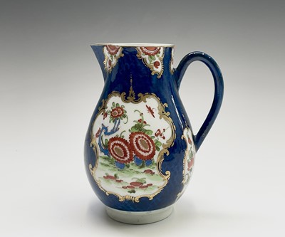 Lot 908 - A Worcester jug, circa 1770, the blue scale...