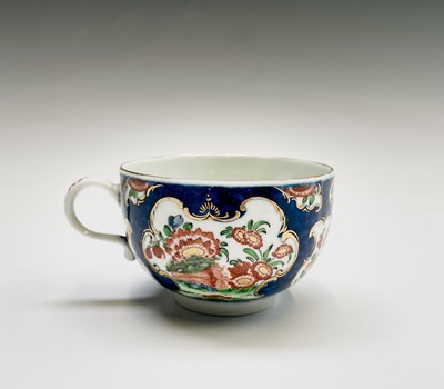 Lot 910 - A Worcester porcelain teacup and saucer, circa...