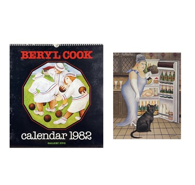 Lot 1161 - Beryl COOK (1926-2008) Percy at the Fridge...