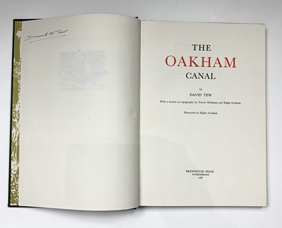 Lot 1 - DAVID TEW. 'The Oakham Canal.' Signed author,...
