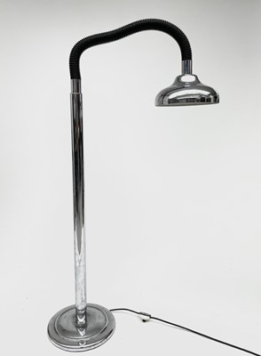 Lot 332 - A chrome standard lamp, later 20th century,...