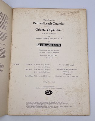 Lot 51 - BERNARD LEACH. 'W H Lane & Son Auction...