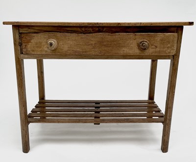 Lot 3162 - A Victorian pine kitchen side table, fitted...