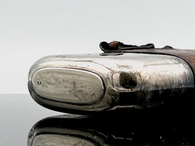 Lot 322 - A silver-mounted spirit flask