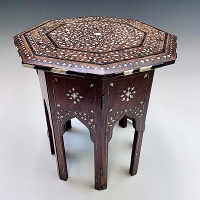 Lot 1002 - A Hoshiarpur octagonal occasional table, North...