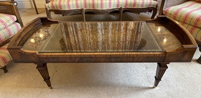 Lot 3114 - A mahogany and crossbanded coffee table, 20th...