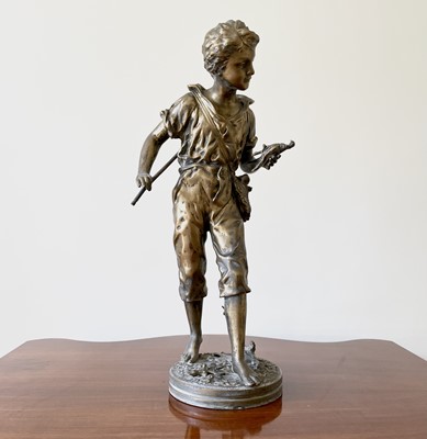 Lot 345 - A French gilt spelter figure of a young...