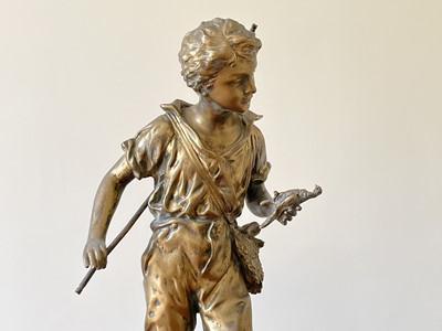 Lot 345 - A French gilt spelter figure of a young...