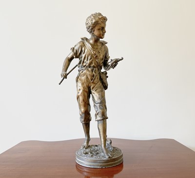 Lot 345 - A French gilt spelter figure of a young...