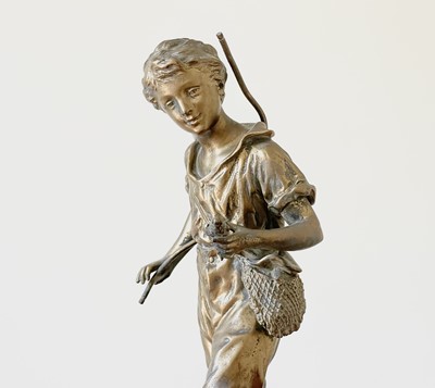 Lot 345 - A French gilt spelter figure of a young...