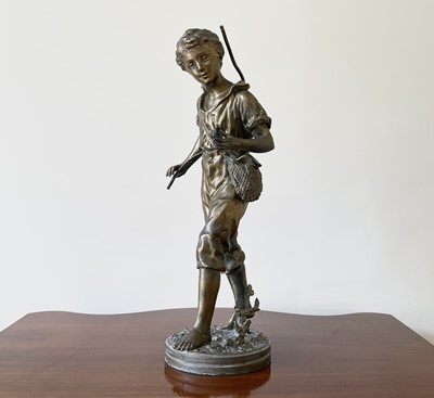 Lot 345 - A French gilt spelter figure of a young...