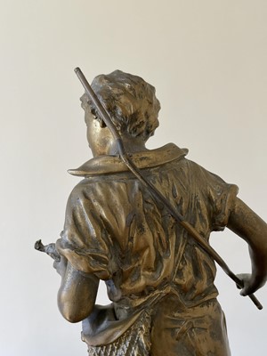 Lot 345 - A French gilt spelter figure of a young...