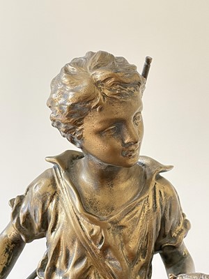 Lot 345 - A French gilt spelter figure of a young...