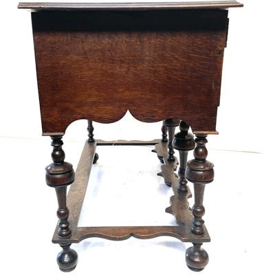 Lot 141 - A Wiliam and Mary style oak side table, circa...
