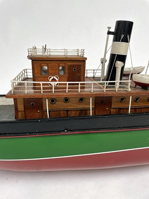 Lot 354 - A 20th century model of a steam boat, the hull...