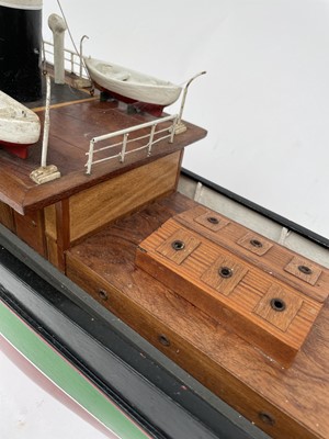 Lot 354 - A 20th century model of a steam boat, the hull...