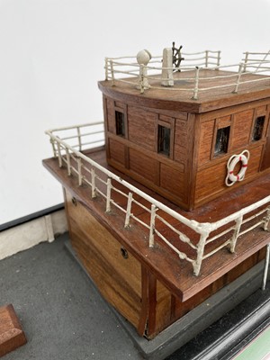 Lot 354 - A 20th century model of a steam boat, the hull...