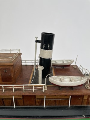 Lot 354 - A 20th century model of a steam boat, the hull...