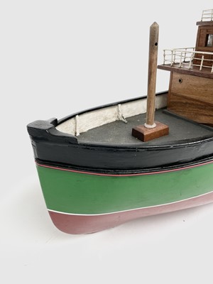 Lot 354 - A 20th century model of a steam boat, the hull...