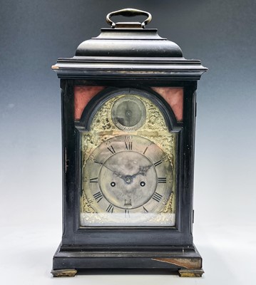 Lot 2905 - A mid 18th century ebonised bracket clock, the...