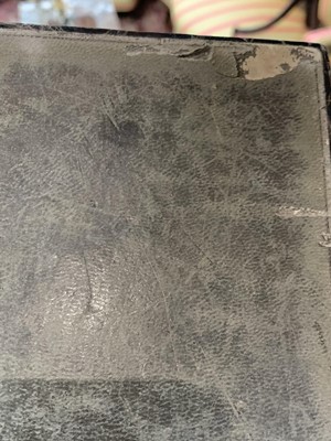 Lot 417 - An Asprey crocodile hide covered stationery...