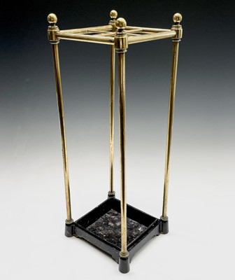 Lot 411 - A Victorian brass stick and/or umbrella stand...