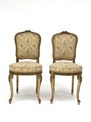 Lot 3172 - A Pair of 19th century French giltwood salon...