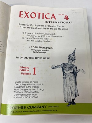 Lot 511 - Botany. 'Exotica: Pictorial Cyclopedia of...