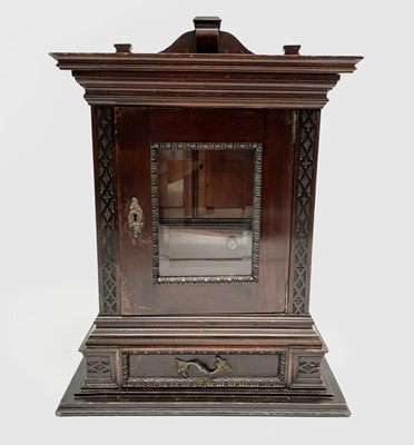 Lot 385 - An Edwardian mahogany humidor fitted with a...