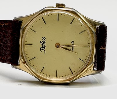 Lot 13 - A gentleman's Golay nickel-plated wrist watch...