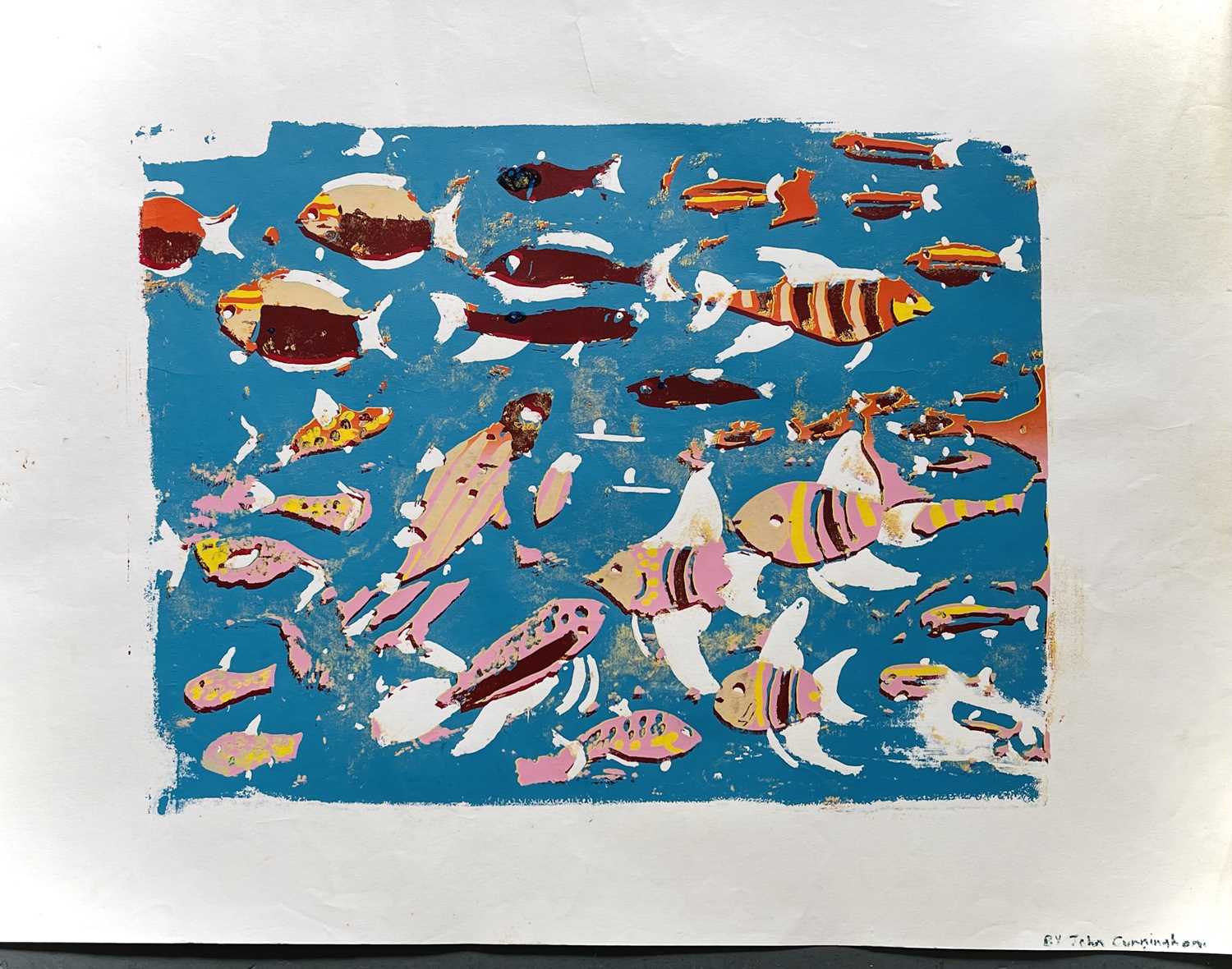 Lot 1508 - John CUNNINGHAM, Tropical Fish, screen print,...