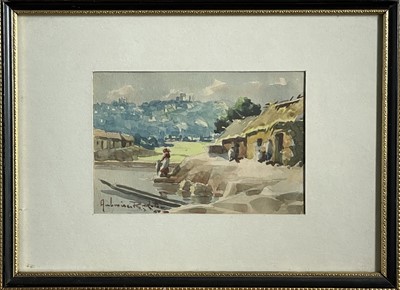 Lot 1509 - Two Art Deco bookplates, a watercolour of a...