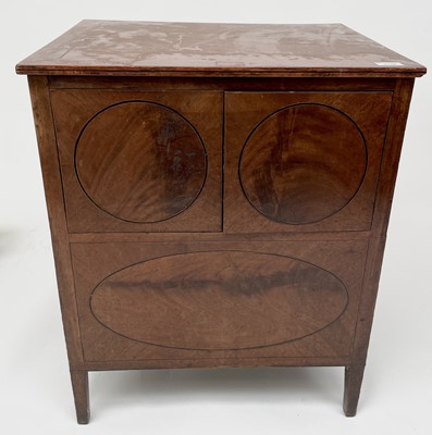 Lot 3178 - A 19th century mahogany commode, the lift up...