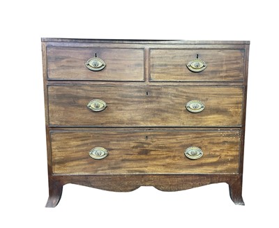 Lot 3180 - A mahogany chest of drawers, early 19th...