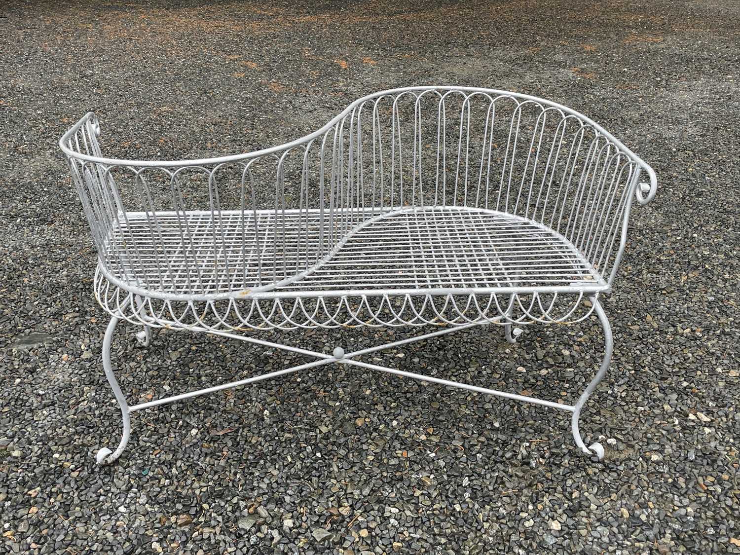 wrought iron garden love seat