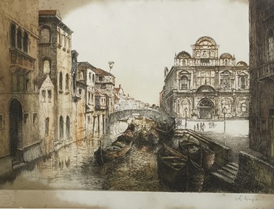 Lot 1482 - Alphonse DUPONT (1794-1877) A Venetian Canal...