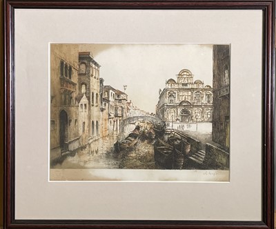 Lot 1482 - Alphonse DUPONT (1794-1877) A Venetian Canal...