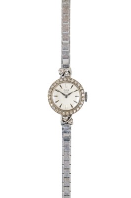 Lot 204 - A Tudor Royal Rolex lady's wristwatch with 9ct white gold bracelet and diamond-set bezel.