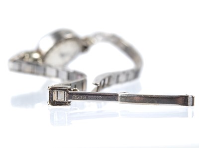 Lot 204 - A Tudor Royal Rolex lady's wristwatch with 9ct white gold bracelet and diamond-set bezel.